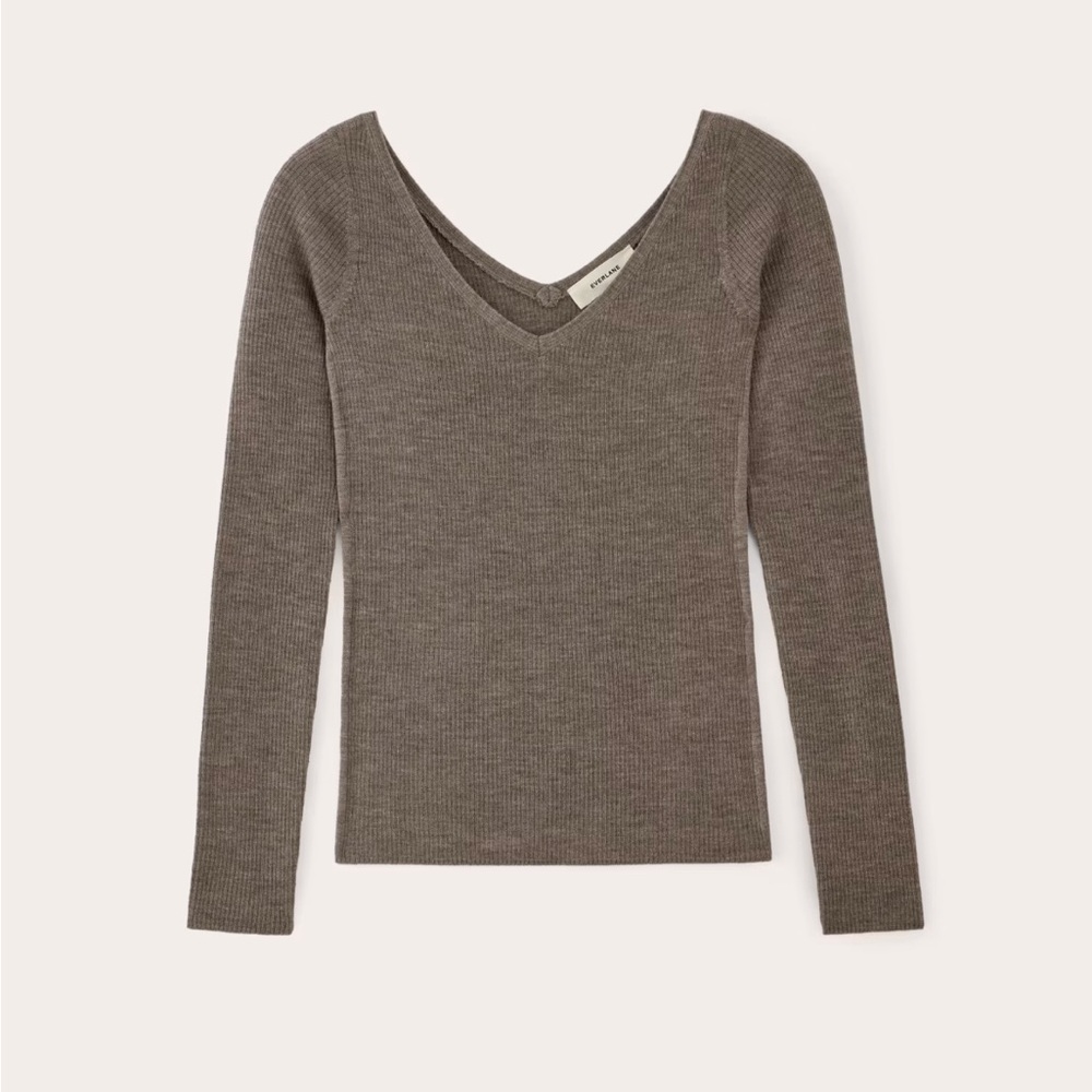 Everlane off the shoulder sweater in ultra fine merino